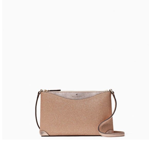 NWT KATE SPADE ROSE GOLD SHIMMY CROSSBODY BAG - Picture 1 of 7